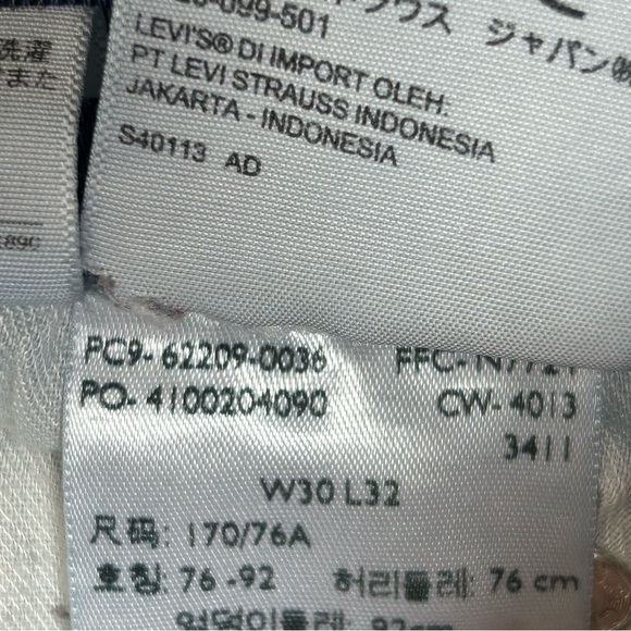 Levi's 510 Skinny Fit Jeans Size 30 X 32 Men's - Picture 12 of 13